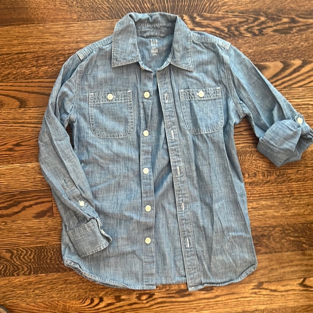 Boys Chambray GAP button down shirt